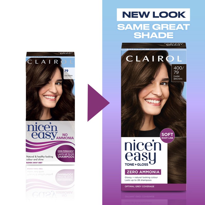 Clairol Nice'n Easy Tone+Gloss Semi Permanent Hair Dye - 400/79