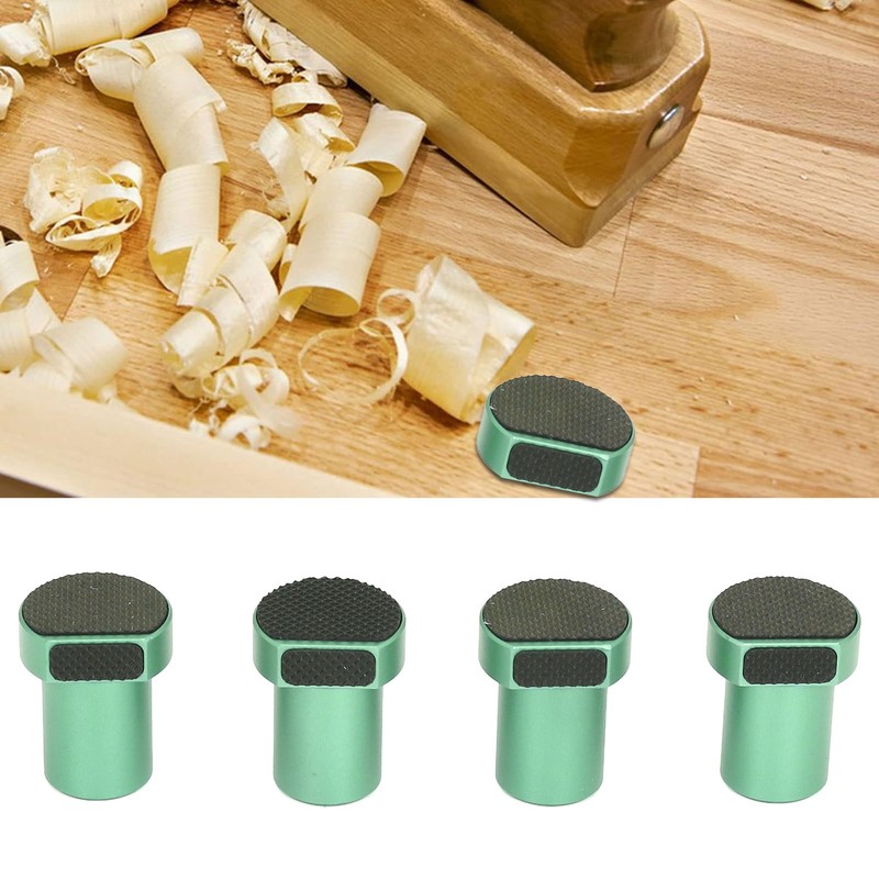 4 Pcs 19mm Bench Dog Green Aluminum Alloy Workbench Peg
