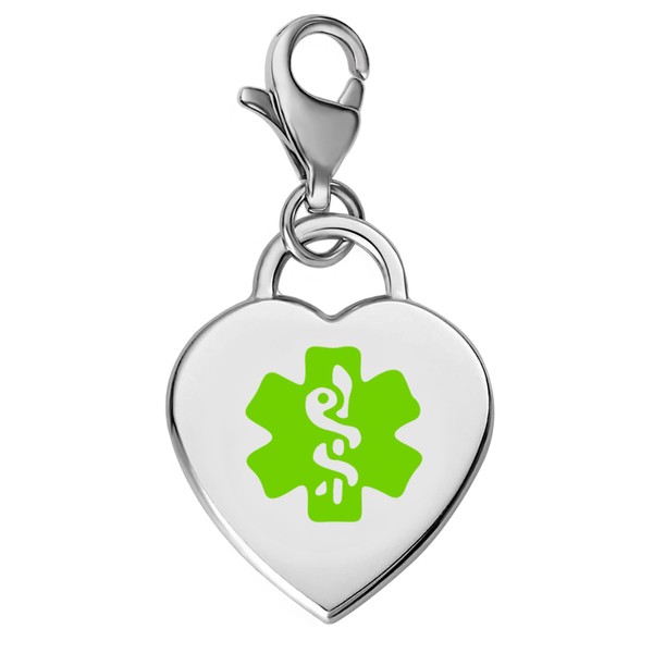 Divoti Deep Custom Laser Engraved Adorable Heart 316L Medical Alert