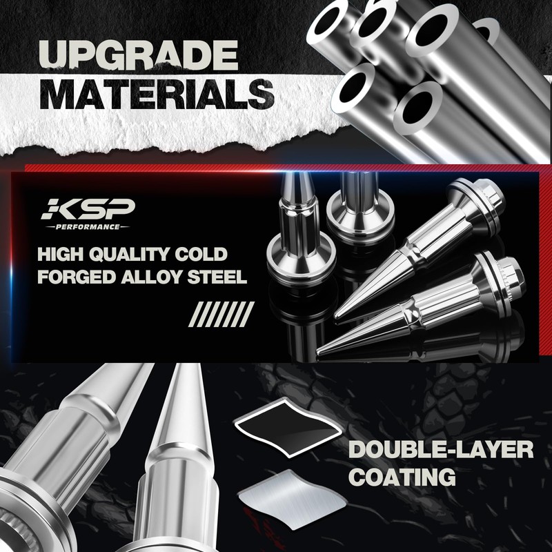 KSP M14x1.5 Flange Spike Lug Nuts for Tacoma 2024-2026 6