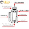 Vela Lanterns Decorative Moroccan Candle Lantern Holder for Decor, Gold,