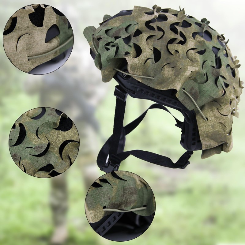 LOOGU Tactical Helmet Cover, Breathable Mesh Camo Camouflage Helmet Cover
