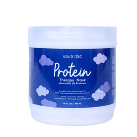 Agua de Cielo Protein Therapy Hair Mask - Deep Conditioning Protein Treatment for Hair, Strengthens & Repairs with Hydrolyzed Keratin, Silk Protein, Avocado Oil - 16 oz