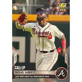 2022 Topps Now MICHAEL HARRIS II Call-Up Baseball ROOKIE Card - All-Star Rookie Team Topps Gold Cup - Atlanta Braves