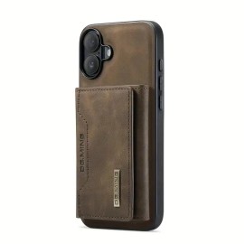 M2 Magnetic Card Holder Protective Case for 16 Pro Max & 15 Pro Max Multi-Color Options Split Design for Userscolor: Dark Brown Color