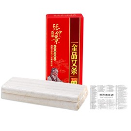 Uloveido Pure Moxa Rolls Natural Mugwort Wormwood, High Purity 60:1 Ten-Years Chen Gold Moxibustion Sticks Rolls for Mild Moxibustion (10 pcs/Pack)