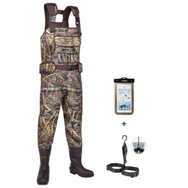 HISEA Hunting Chest Waders for Men with 800G Insulated Boots Waterproof Neoprene Bootfoot Waders