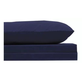 Tesso Juego De Sábanas Ultrasoft Microfibra Individual Color Azul Marino Diseño De La Tela Marino