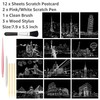 Scratch Art Paper, 12 Sheets Scratch Cards & Scratch Drawing