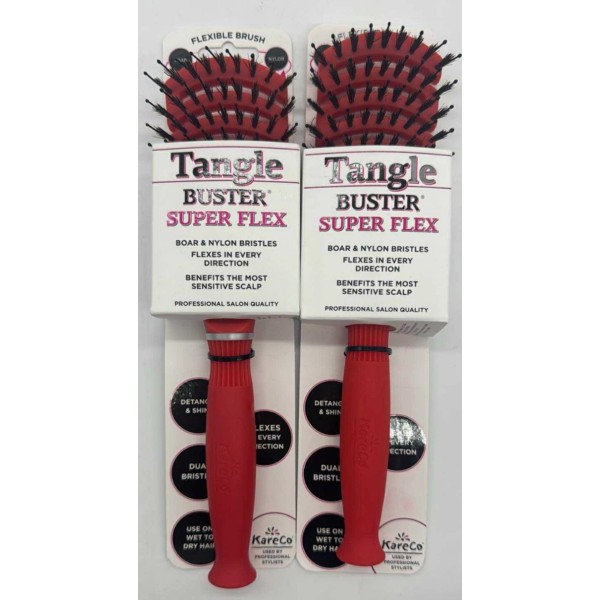 Kareco 2PK Kare Co Tangle Buster Super Flex Detangling Brush