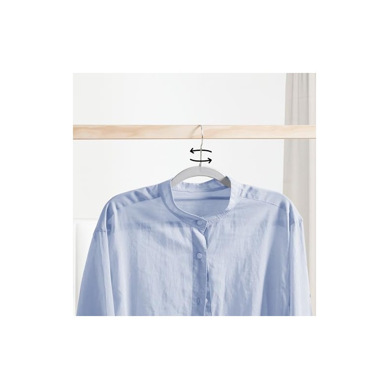 MAGMALIFE 36 Ganchos para Ropa de Plástico Premium: Gancho Plateado