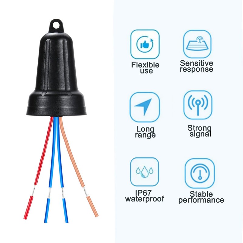 NEWNEWLIU AC100V Waterproof Wireless Light Switch and Receiver kit,AC100V/120V/240V/10A Relay