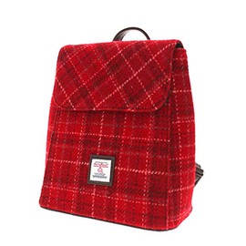 Glen Appin Harris Tweed 'Tummel' Mini Backpack (Colour 102 Red)