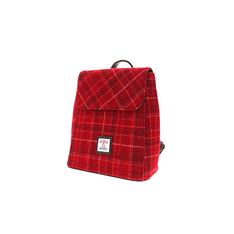 Glen Appin Harris Tweed 'Tummel' Mini Backpack (Colour 102 Red)