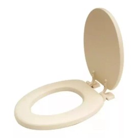 Mainstays Tapa Y Asiento  Wc Acojinados Estandar Taza Baño Color Hueso