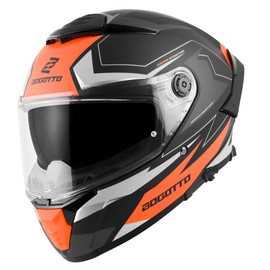 Bogotto FF118 Vilial Helmet, Matte Black/Orange, XL