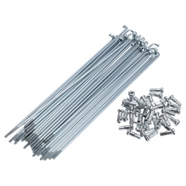 TUCKBOLD Bicycle Spokes Bike Wheel Spokes Silver Tone Nipple 1 Set 13G 159mm Length 45 Steel Galvanized