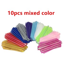 FQTANJU 10 Pieces Pull Bow Mixed Color Large Organza Pull Bows Gift Wrapping Pull Bow with Ribbon for Wedding Present Baskets, 6 Inches