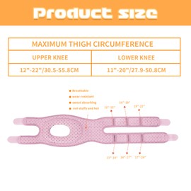 LUMOOM Adjustable Knee Protectors & Patella Knee Brace, Patella Tendon Bandage for Men Women, Stabilising Knee Brace for Athletes, Shock Absorption Strap for Skipping Rope (Pink)