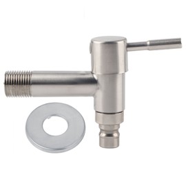 G1/2" Stainless Steel Washing Machine Wall Mounted Water Faucet Mop Pool Single Cold Tap