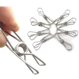 KUENTAI Stainless Steel Clothespins, Set of 40, 2.2 inches (5.5 cm), Pinch Clip, Hanger, Clothing, Laundry Storage, Strong, Towel