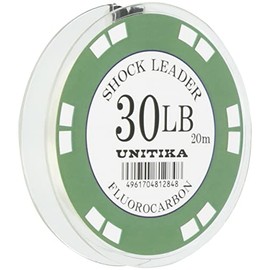 Unitika Compact Shock Leader FC, 6.6 ft (20 m), 30LB, No. 8