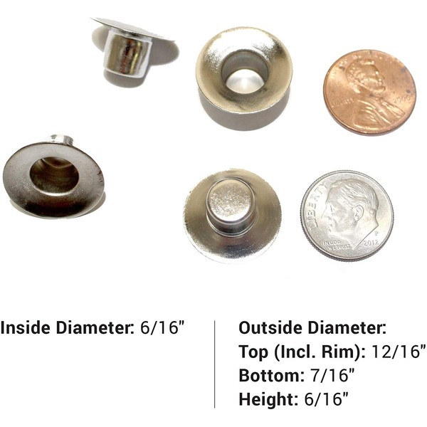 Metal Candle Cups with Round Flat Base - Use with