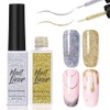 Makartt Gel Nail Polish Set 8ml 2 Colors Reflective Glitter