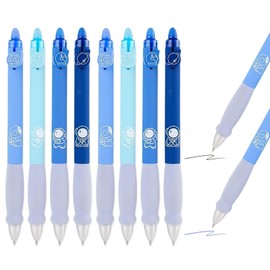 8 pieces erasable neutral pen, neutral pen of the press, writing tools, study and office supplies, cartoon stationery pen.