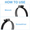 Litoexpe 2.5 Inch Stainless Steel Worm Gear Hose Clamp 4