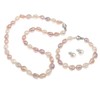 Treasure Bay Womens Pearl Set 9-10mm Natural Freshwater Pearl Necklace