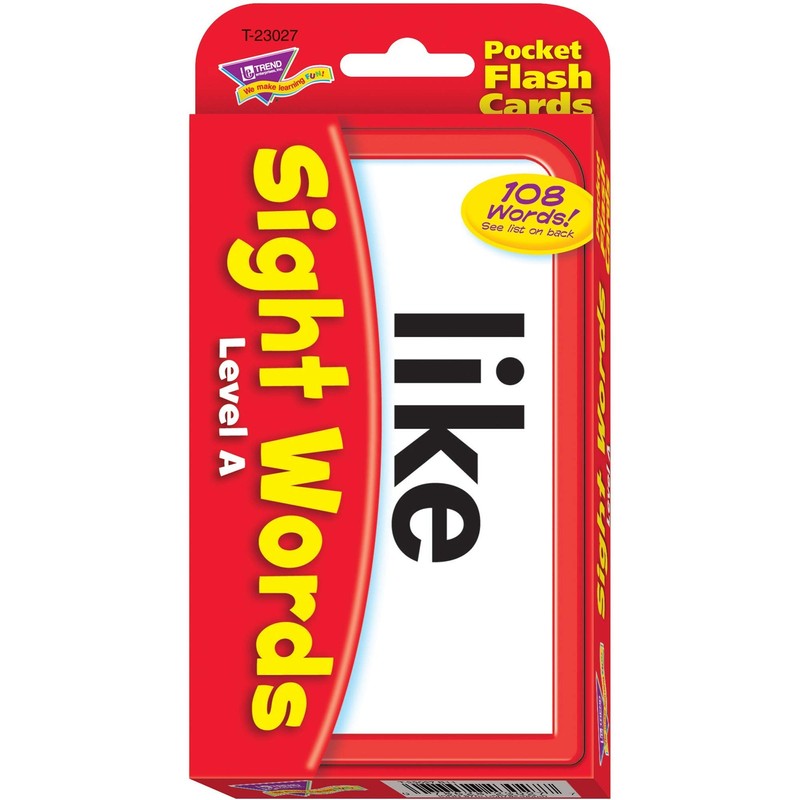 Trend Enterprises: Sight Words Level A Pocket Flash Cards, Great