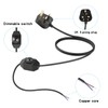Glirowy 1.8m Black Dimmer Switch Cable, Compatible with Lamp &
