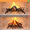 Jusgym Fireplace Grate 30 Inch with 8 Support Legs, Solid