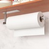 Paper Towel Holder - Self-Adhesive or Drilling, Brushed Nickel Wall