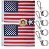 2 Pack American Flag for Boat 12x18 Inch, Small American
