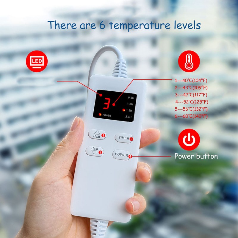 Electric Heating Pad Multifunctional Single Size Home Heating Blanket with