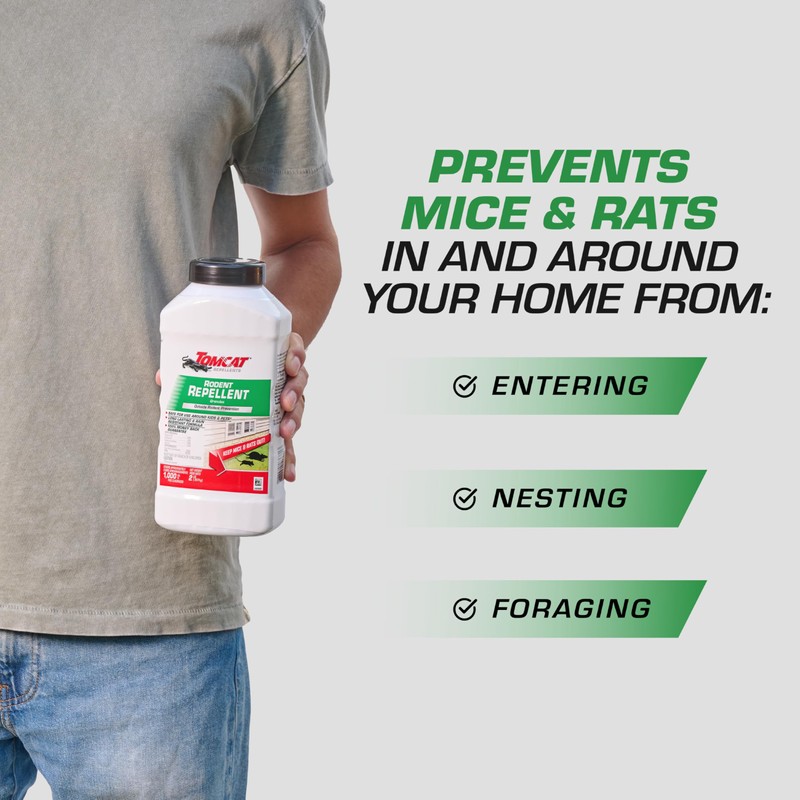 Tomcat Repellents Rodent Repellent Granules, For Outdoor Mouse and Rat