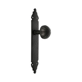 Amig Door Knob 19 with Plate 280 x 45 Black
