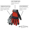 West County 047B/L Men's Landscape Gloves – Large, Brick, Work