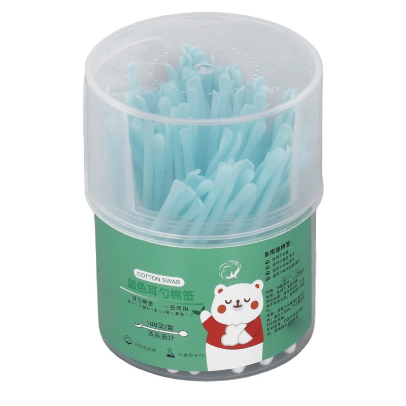 100PCS 2 in 1 Cotton Swabs Double Head Cleaning Ear