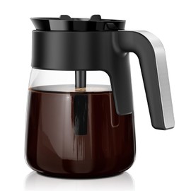 12 Cup Coffee Pot Replacement for Ninja Coffee Maker CFP101 CFP201 CFP301 CFP250A CFP300 CFP305 CFP307 CM400 CM401 CFN601 CF090 CF091 CF092, Glass Carafe for Ninja with Brew-Through Lid