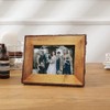4x6 Wood Picture Frames Brown, Live Edge Rustic Photo Frame