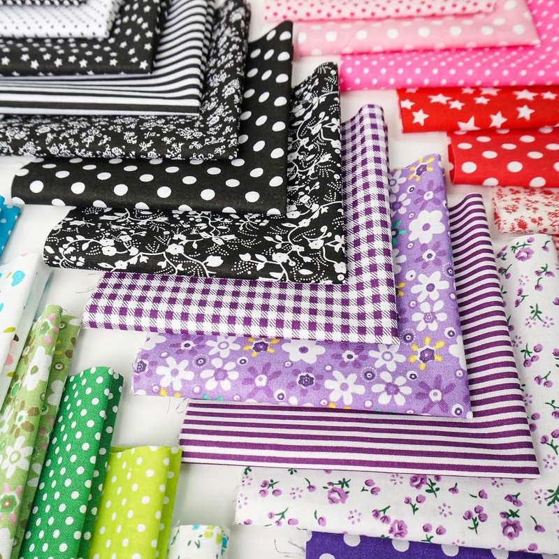 SaveSooo Fabric Cloth Patchwork Fabric Floral Pattern Patchwork Cloth Cut