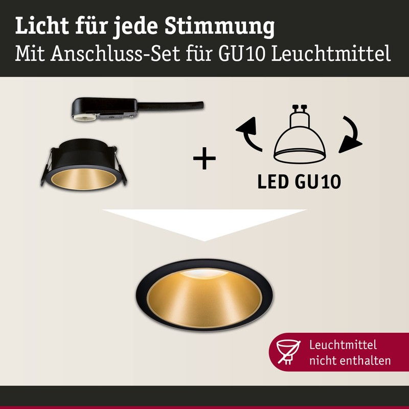 Paulmann 93395 luminaire Cole Rigid Round dimmable Spotlight spot Aluminium,