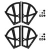 Tilt Fitting for Shoe Cabinets, Shoe Rack, Pack of 4
