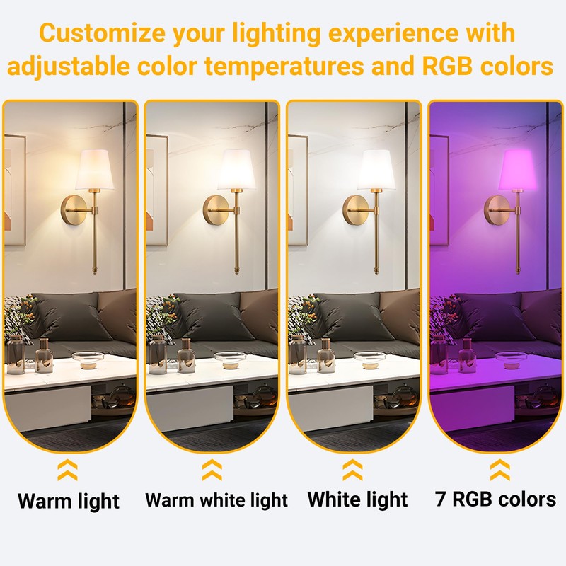 Vimhou Battery Operated Wall Sconce: Peel and Stick Adhesives Stick