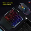 One Handed Keyboard Mouse Set Wired 35 Keys RGB Backlight