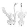 Coffee Spoon Holder Elegant Swan Shaped Alloy Mirror Polish Rich