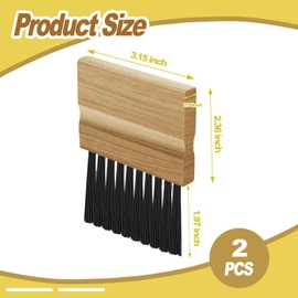 GRSECPO 3 Pack Umpire Plate Brushes - Solid Wood Handle Perfect for Baseball & Softball Umpire Essential Compact & Portable (Black)